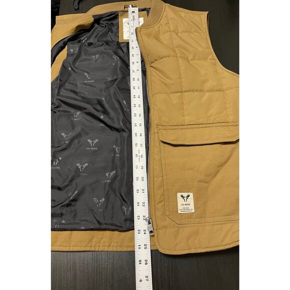 Fat Moose Aiden Vest Quilted Khaki Tan Size Medium - Picture 15 of 15